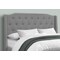 Monarch Specialties Bed, Queen Size, Bedroom, Upholstered, Grey Linen Look, Chrome Metal Legs, Transitional I 6045Q - alternate 2